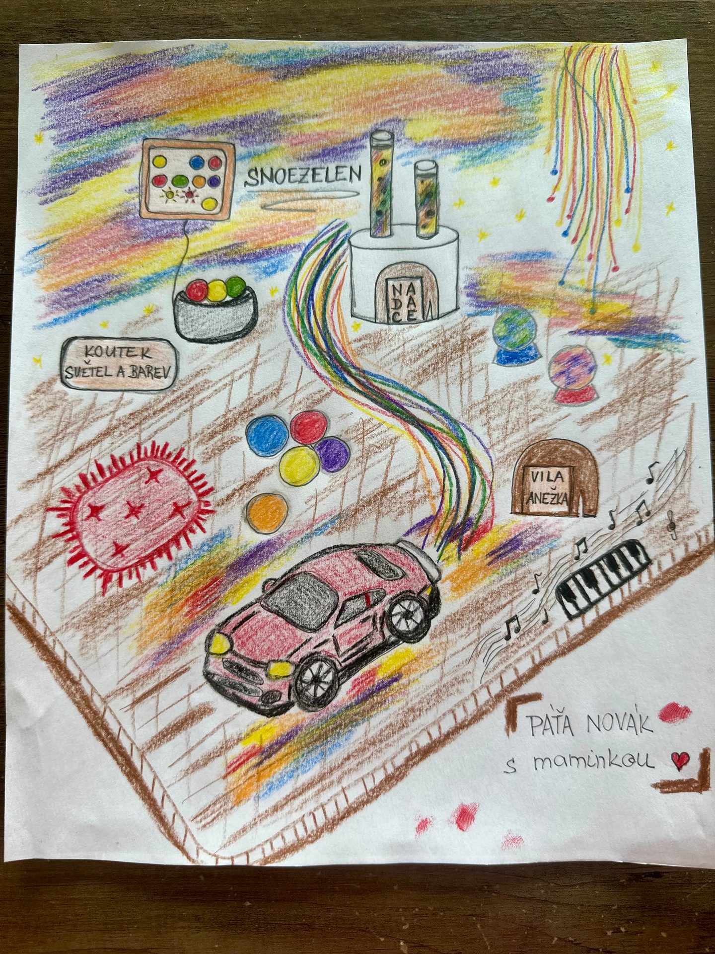 Kresba Vily Anežky od Páti Nováka a jeho maminky